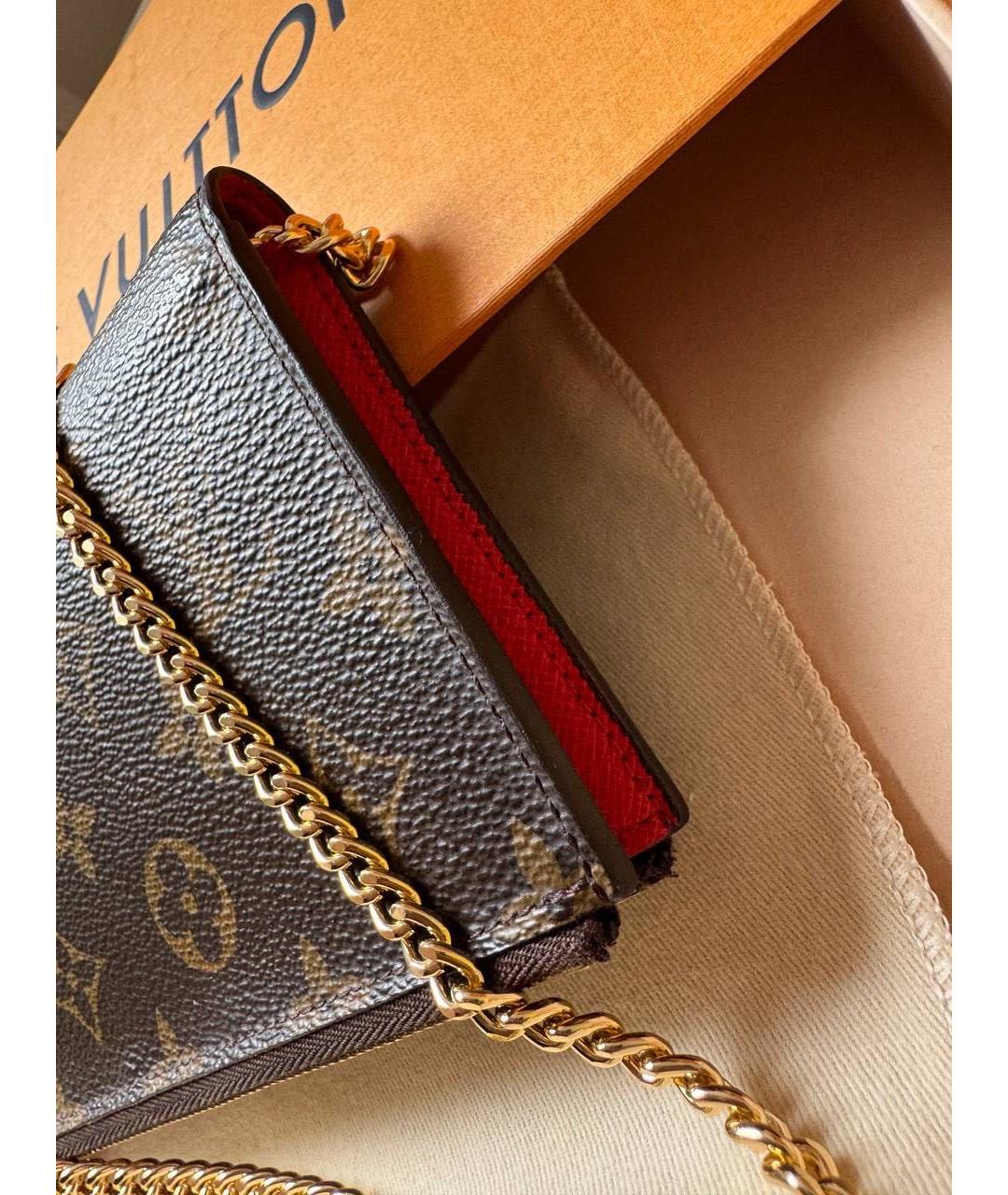 LOUIS VUITTON Коричневый кошелек, фото 7