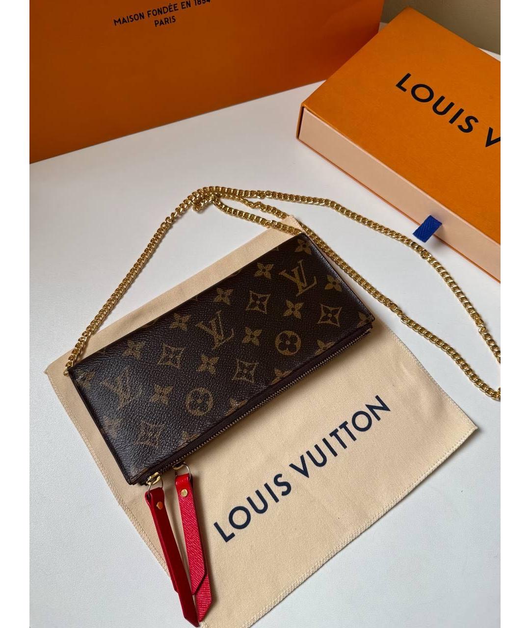 LOUIS VUITTON Коричневый кошелек, фото 4
