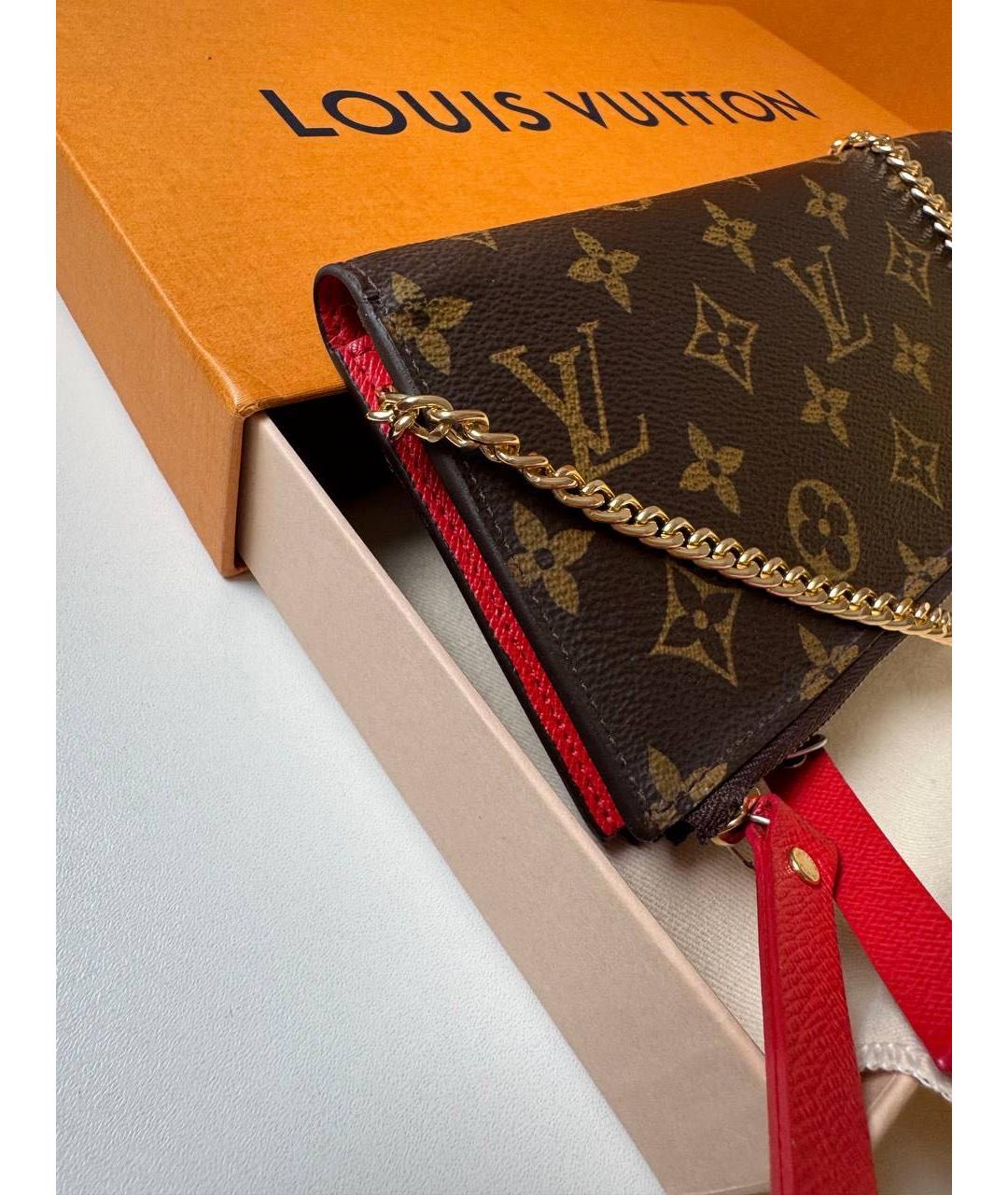 LOUIS VUITTON Коричневый кошелек, фото 6
