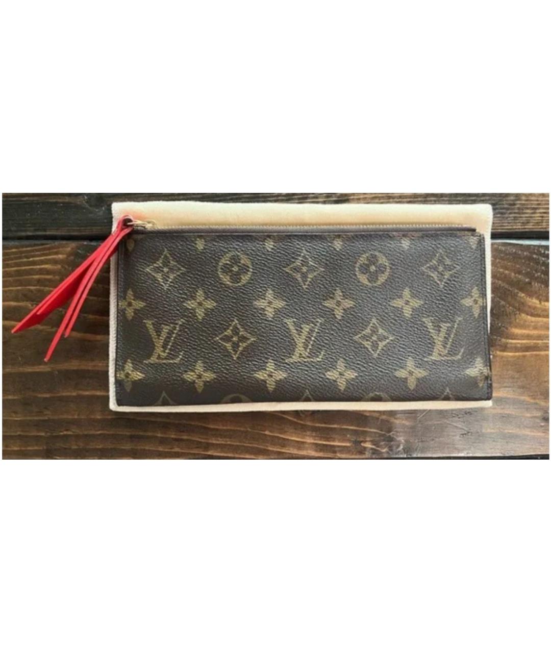 LOUIS VUITTON Коричневый кошелек, фото 10