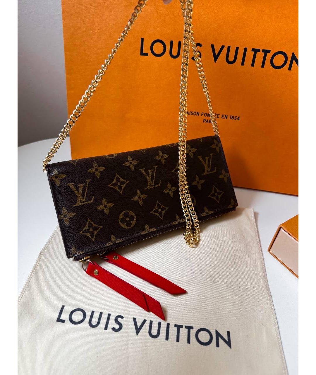LOUIS VUITTON Коричневый кошелек, фото 3