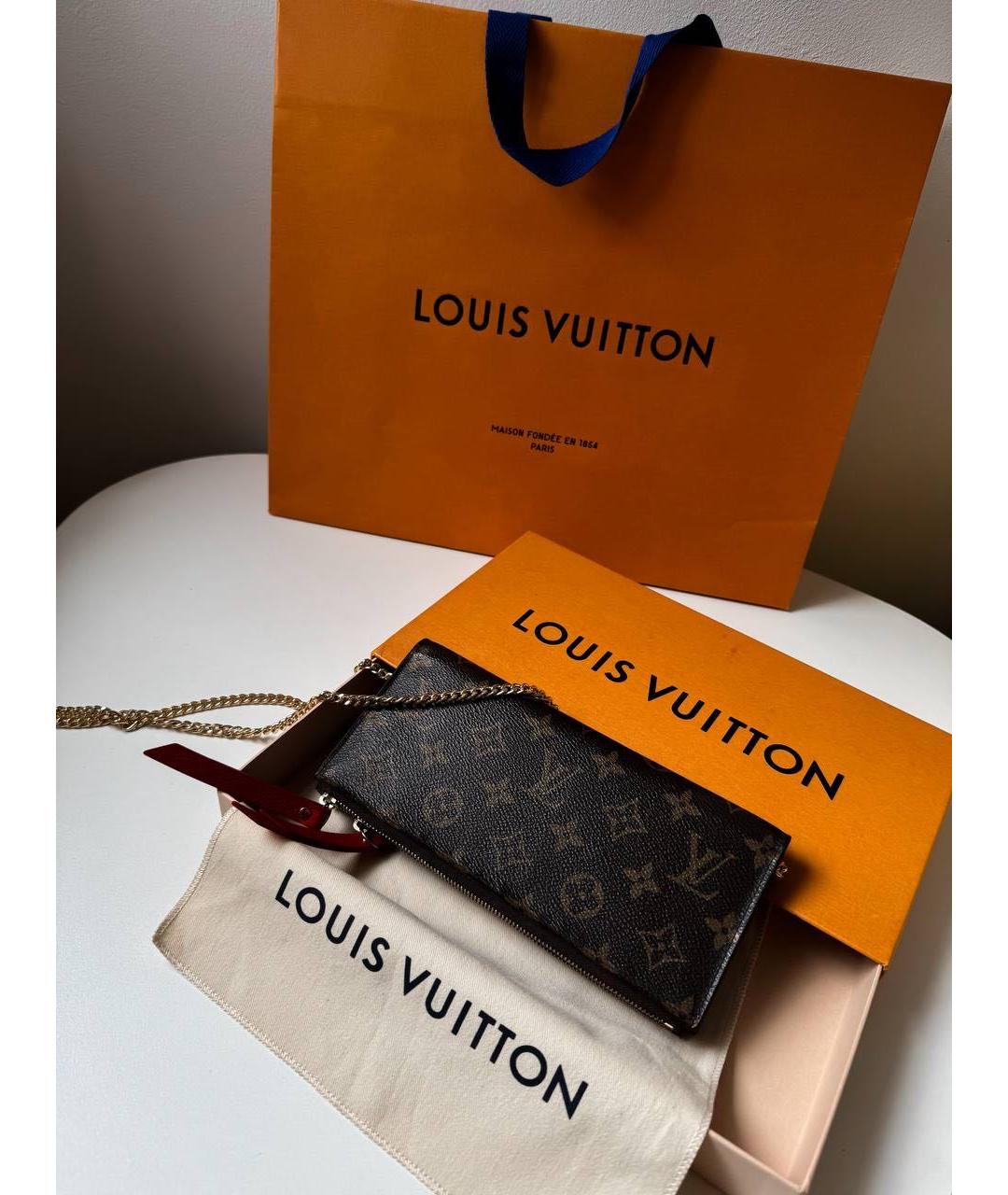 LOUIS VUITTON Коричневый кошелек, фото 9