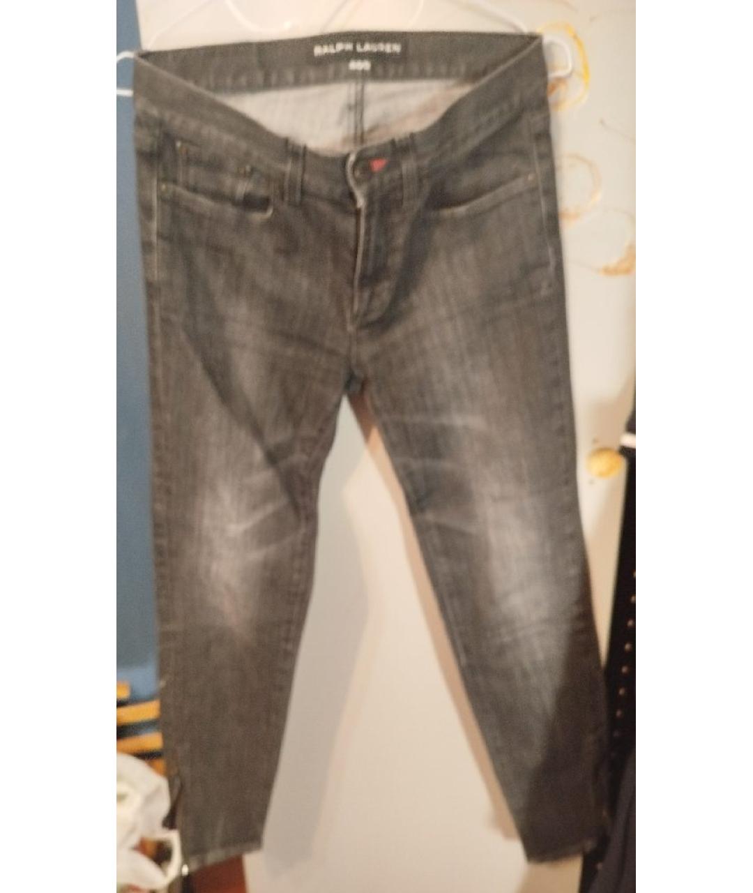 RALPH LAUREN Антрацитовые хлопковые джинсы слим, фото 7