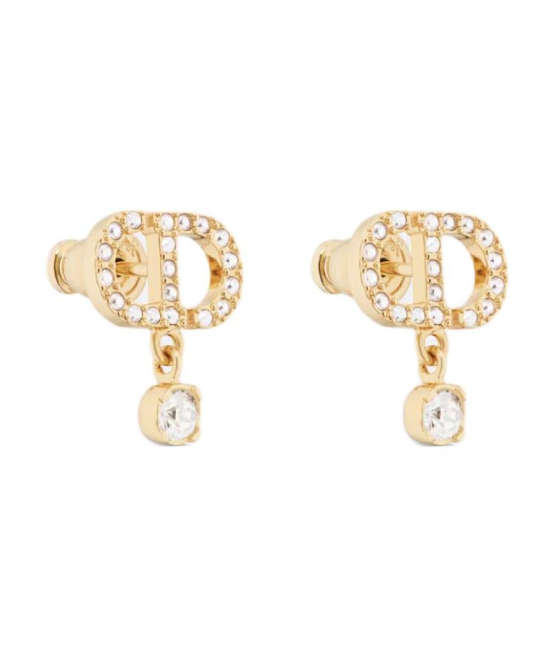 CHRISTIAN DIOR Золотые металлические серьги, фото 2