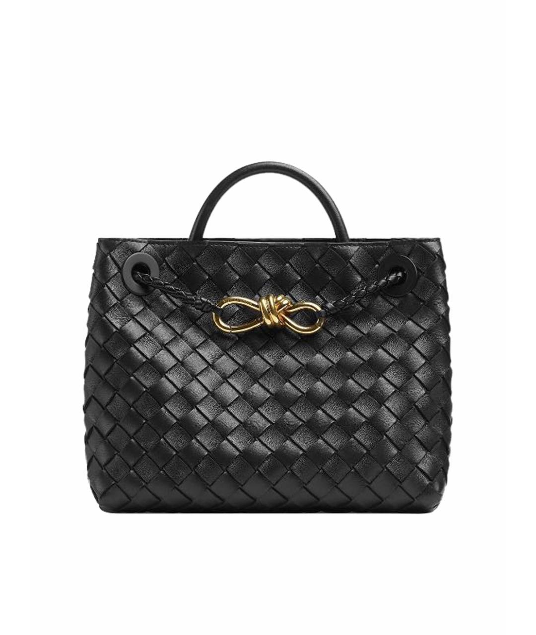 BOTTEGA VENETA Черная кожаная сумка через плечо, фото 1