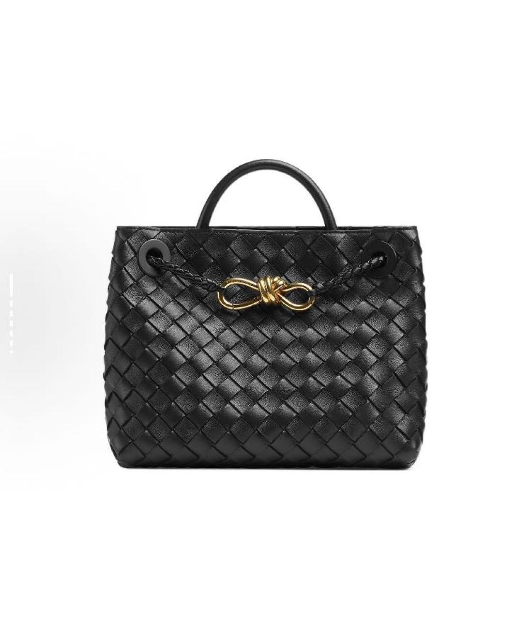 BOTTEGA VENETA Черная кожаная сумка через плечо, фото 8