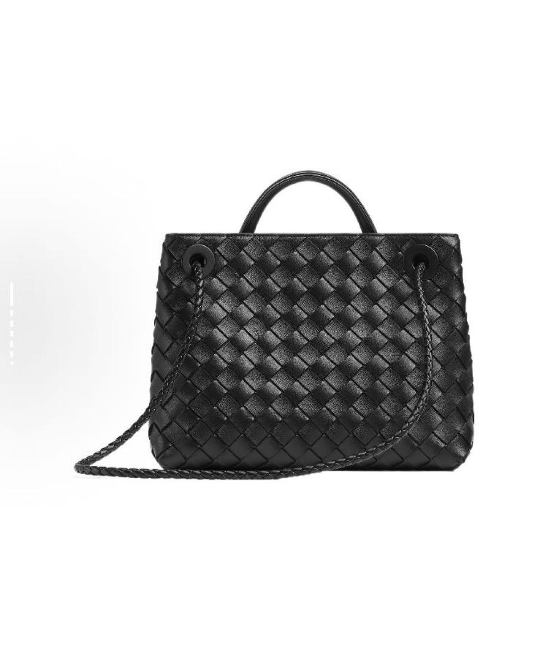 BOTTEGA VENETA Черная кожаная сумка через плечо, фото 3