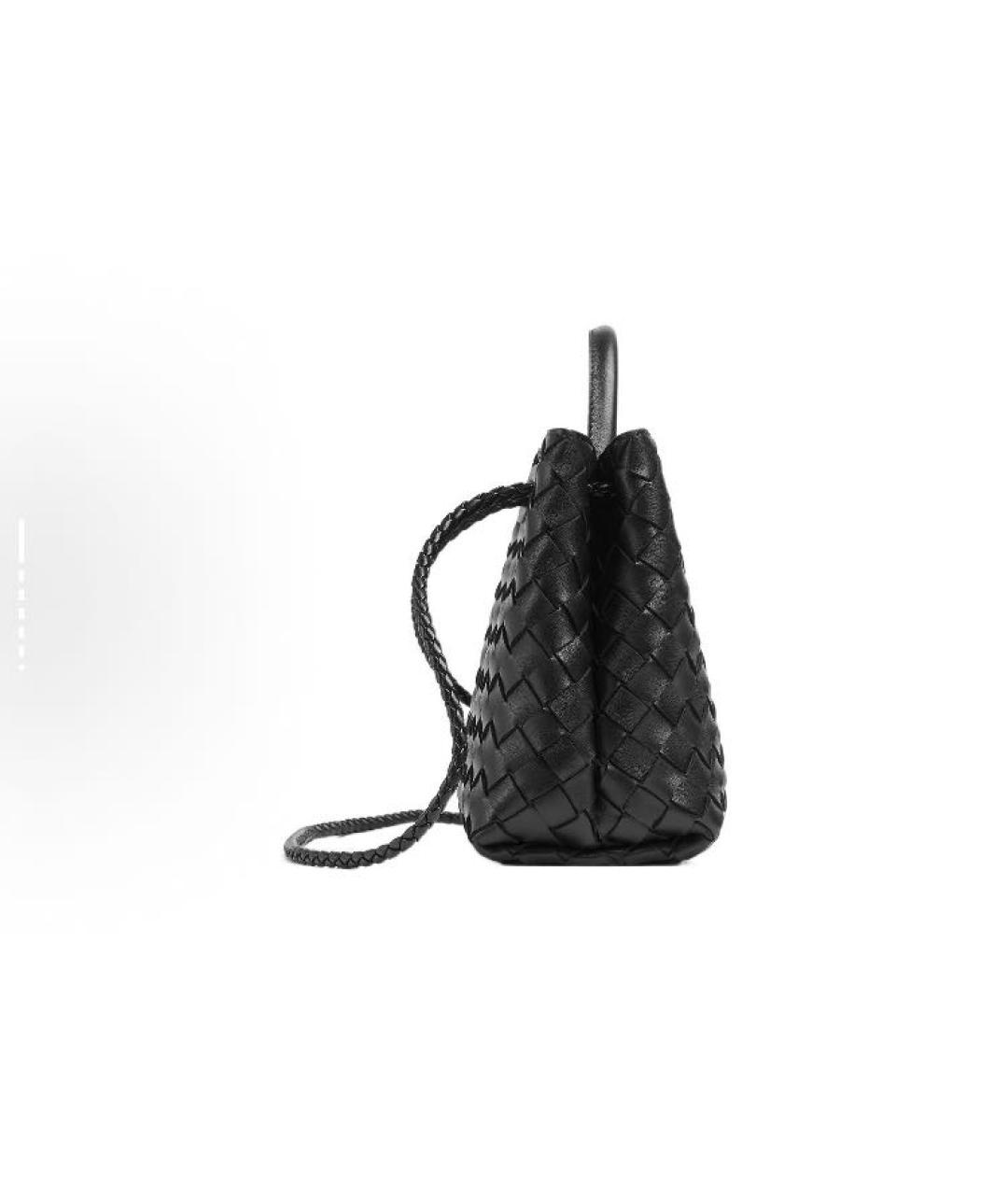 BOTTEGA VENETA Черная кожаная сумка через плечо, фото 2
