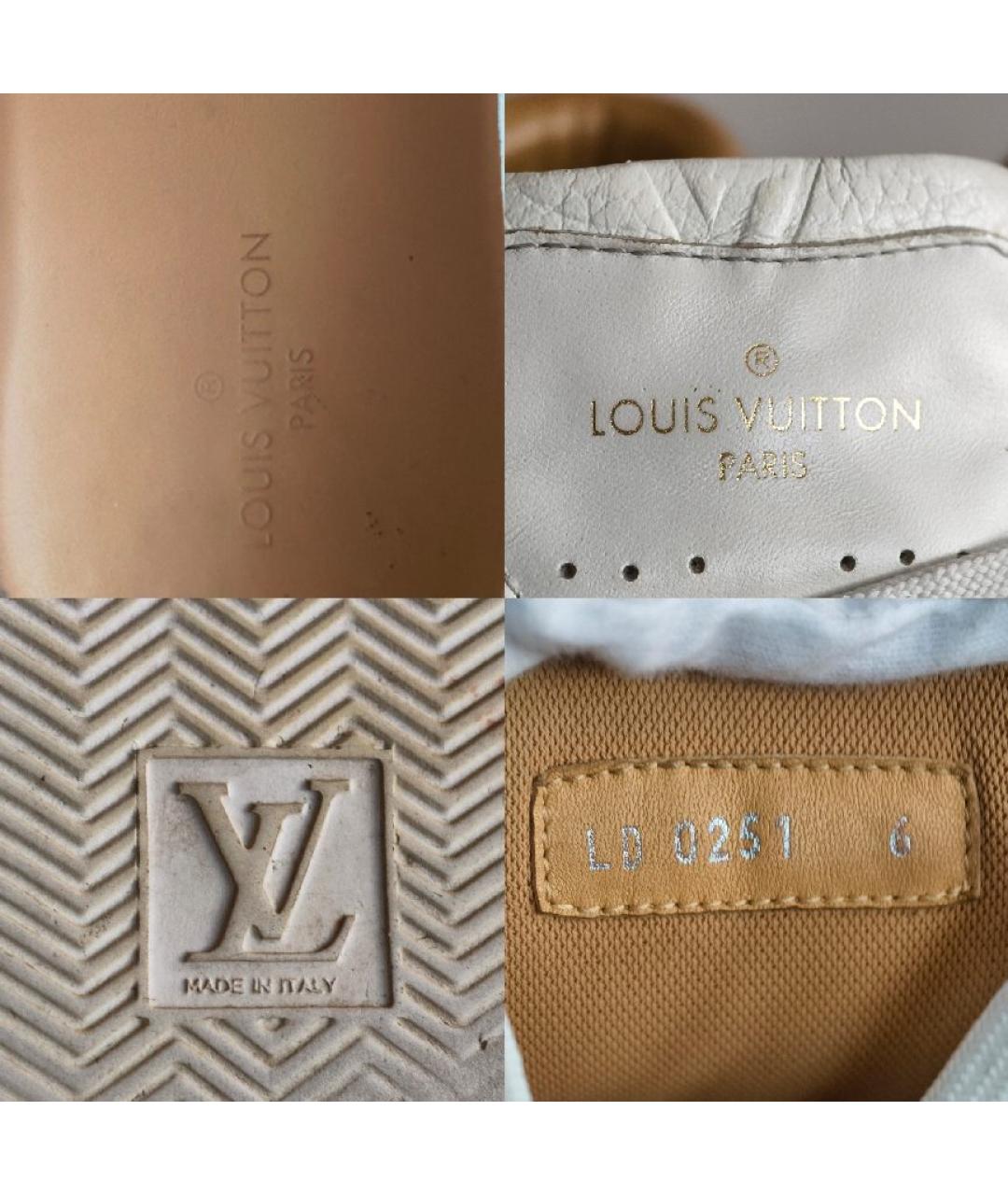 LOUIS VUITTON Белые кожаные кеды, фото 6
