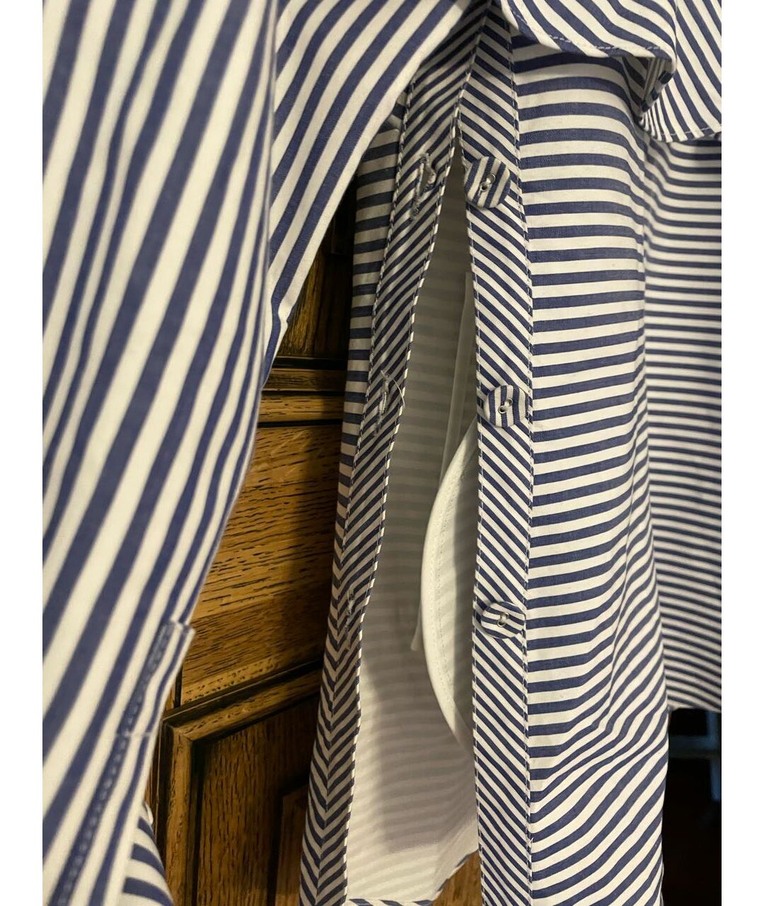 SELF-PORTRAIT Голубая хлопковая рубашка, фото 4
