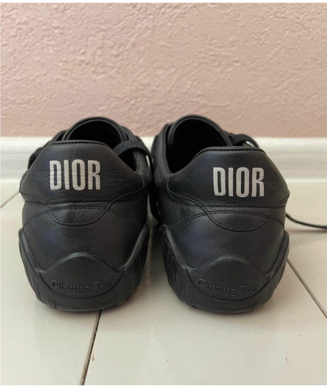CHRISTIAN DIOR PRE-OWNED Черные замшевые кроссовки, фото 4