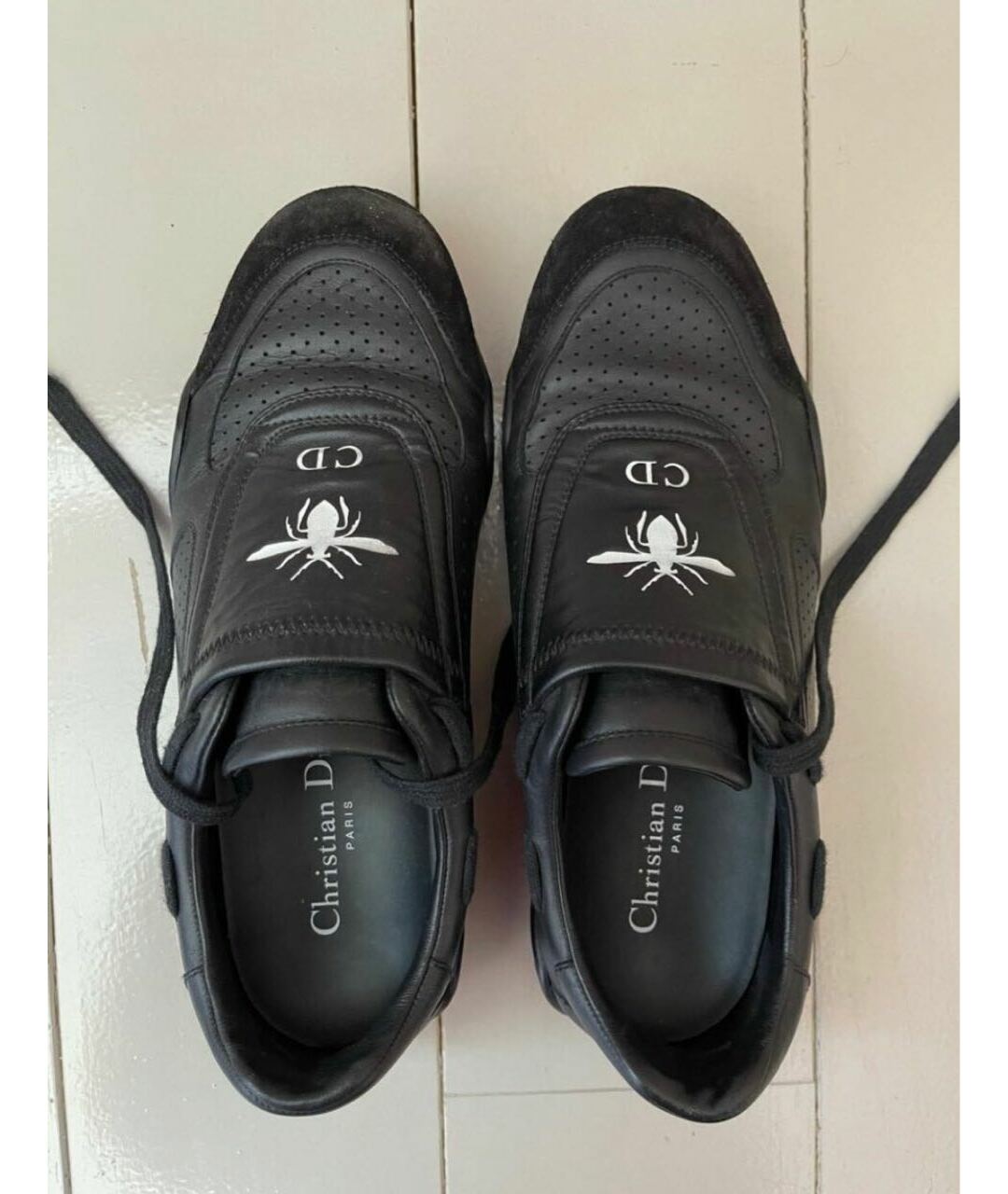 CHRISTIAN DIOR PRE-OWNED Черные замшевые кроссовки, фото 2