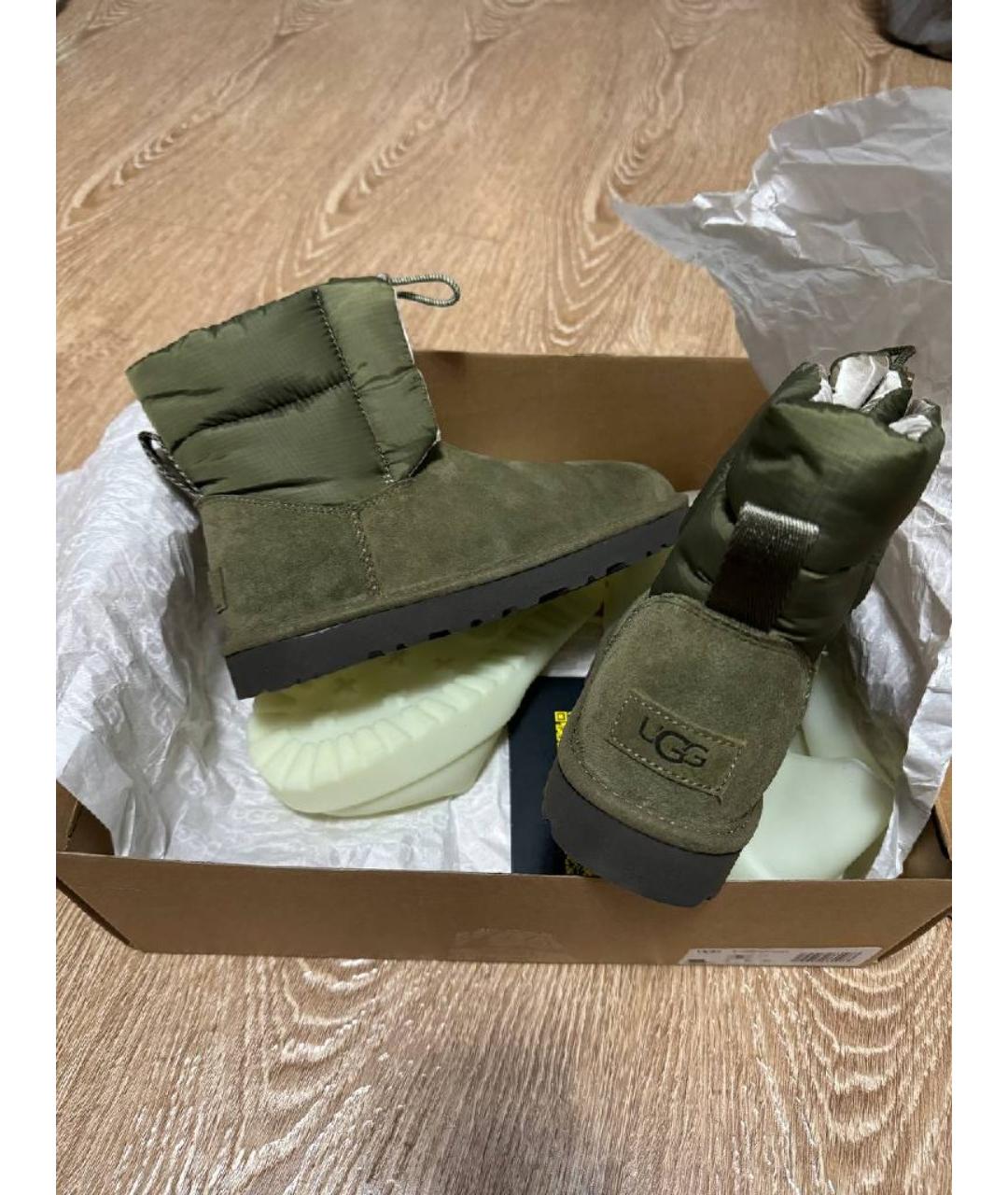 UGG AUSTRALIA Зеленые замшевые ботинки, фото 7