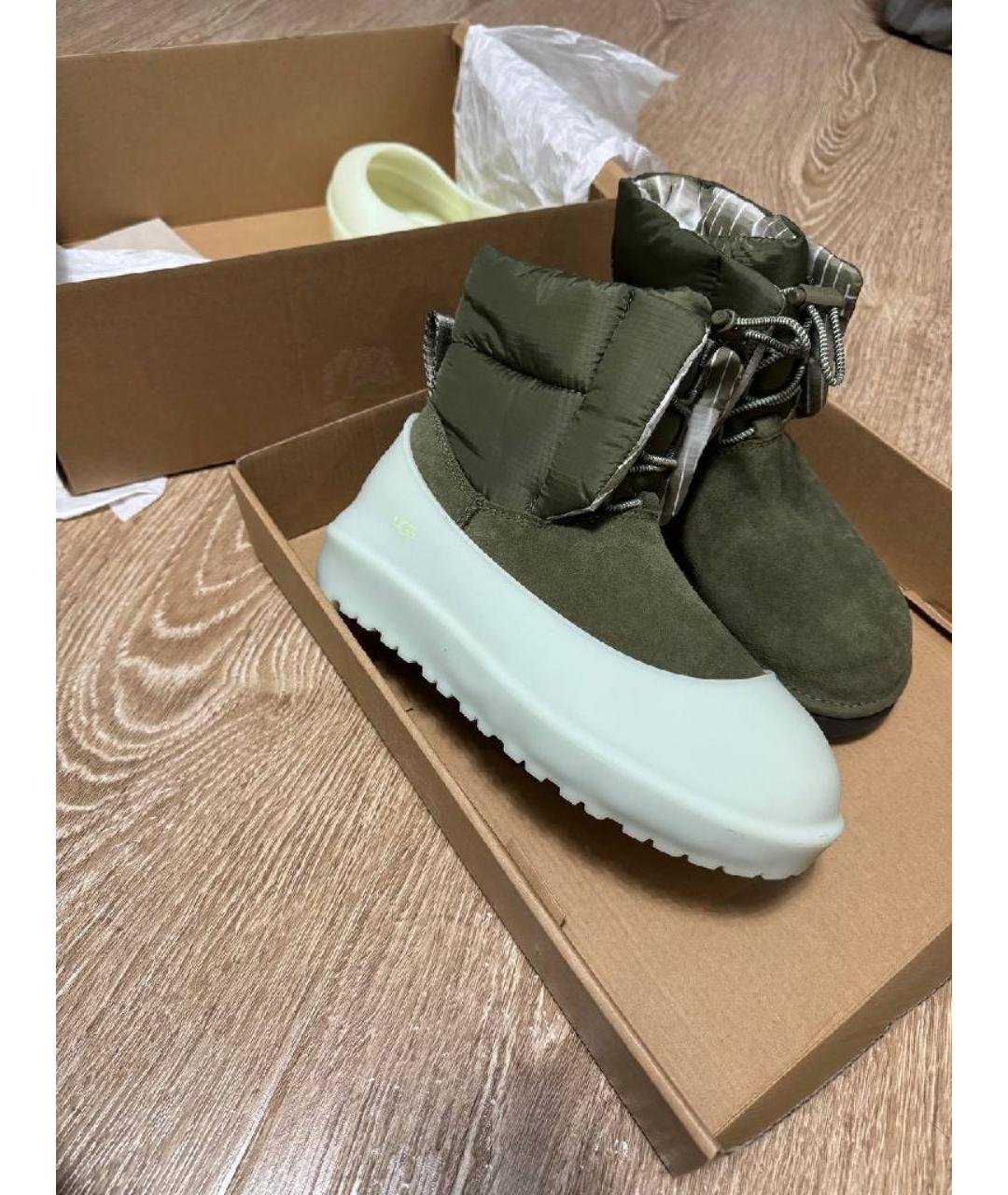 UGG AUSTRALIA Зеленые замшевые ботинки, фото 8