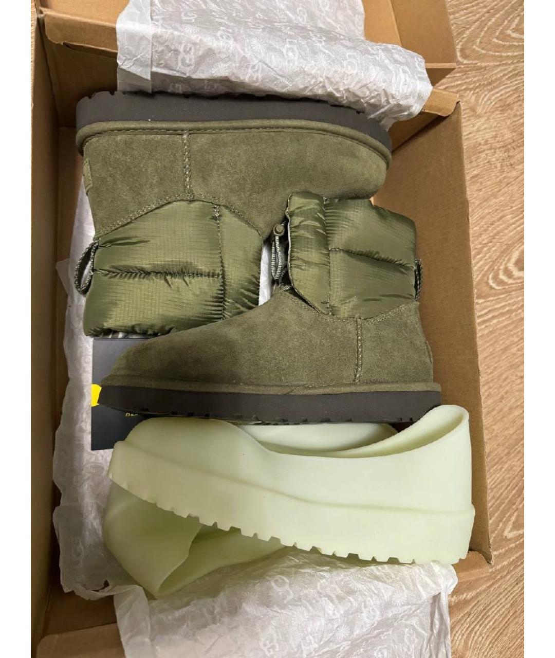 UGG AUSTRALIA Зеленые замшевые ботинки, фото 5