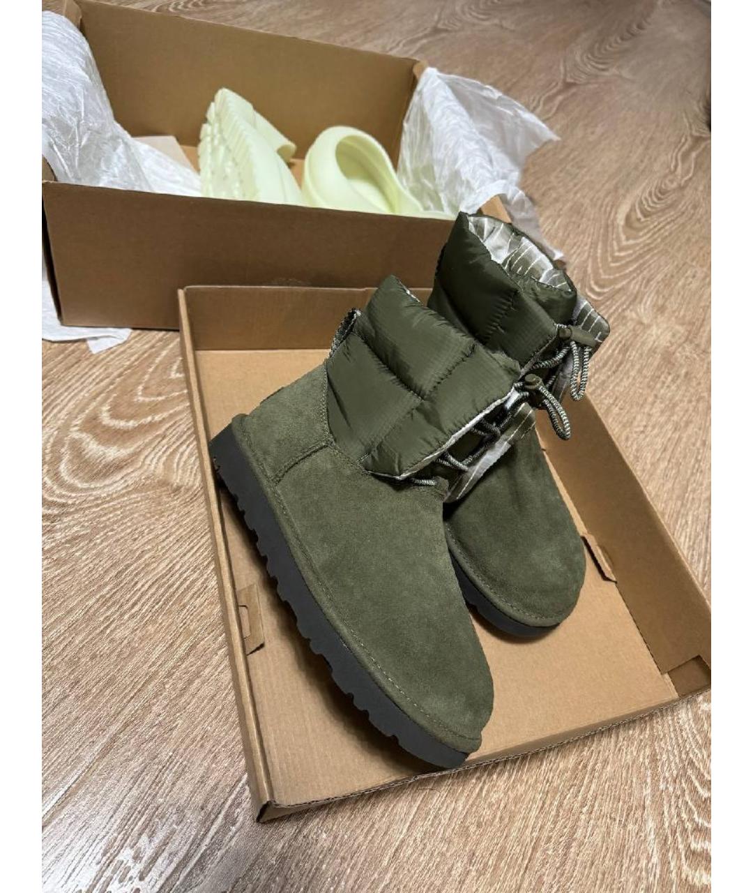 UGG AUSTRALIA Зеленые замшевые ботинки, фото 2