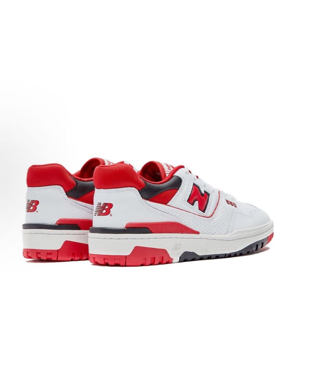 NEW BALANCE Красные кожаные низкие кроссовки / кеды, фото 3