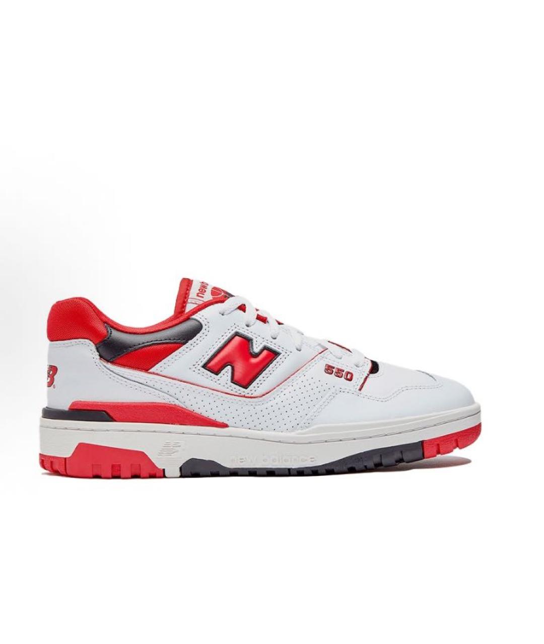 NEW BALANCE Красные кожаные низкие кроссовки / кеды, фото 8