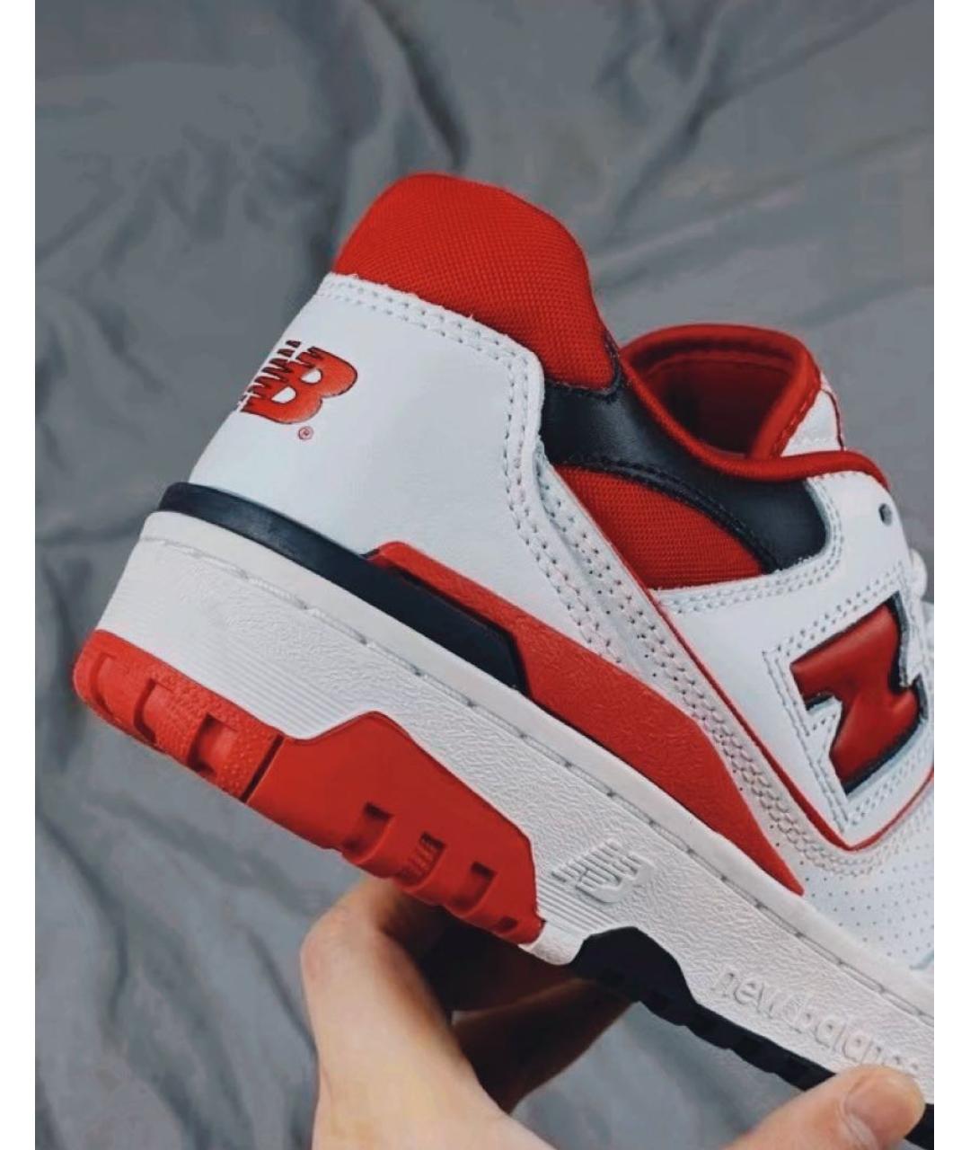 NEW BALANCE Красные кожаные низкие кроссовки / кеды, фото 7