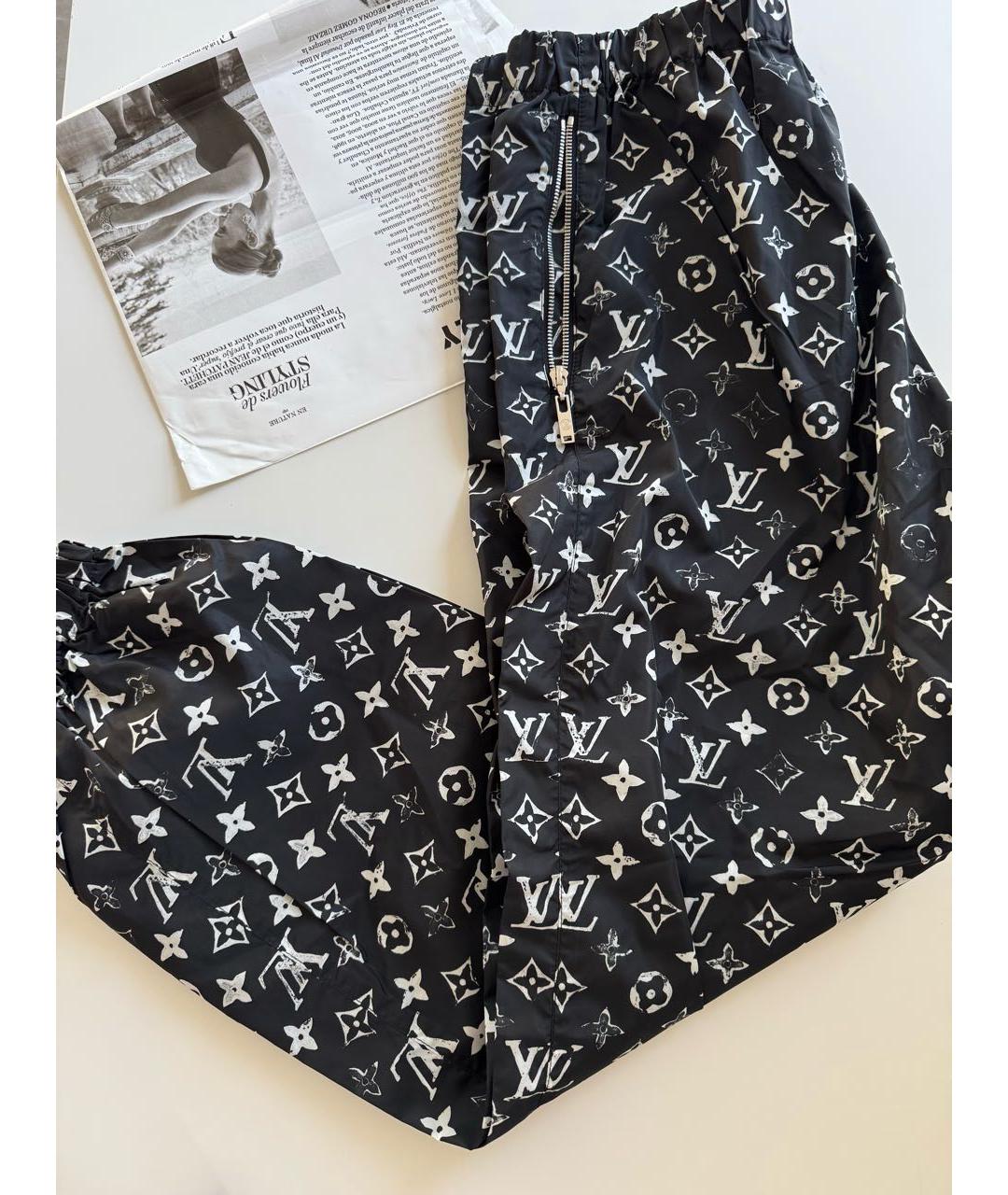 LOUIS VUITTON Черные полиамидовые спортивные брюки и шорты, фото 2