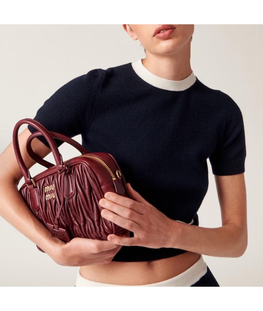 MIU MIU Черная кашемировая футболка, фото 3