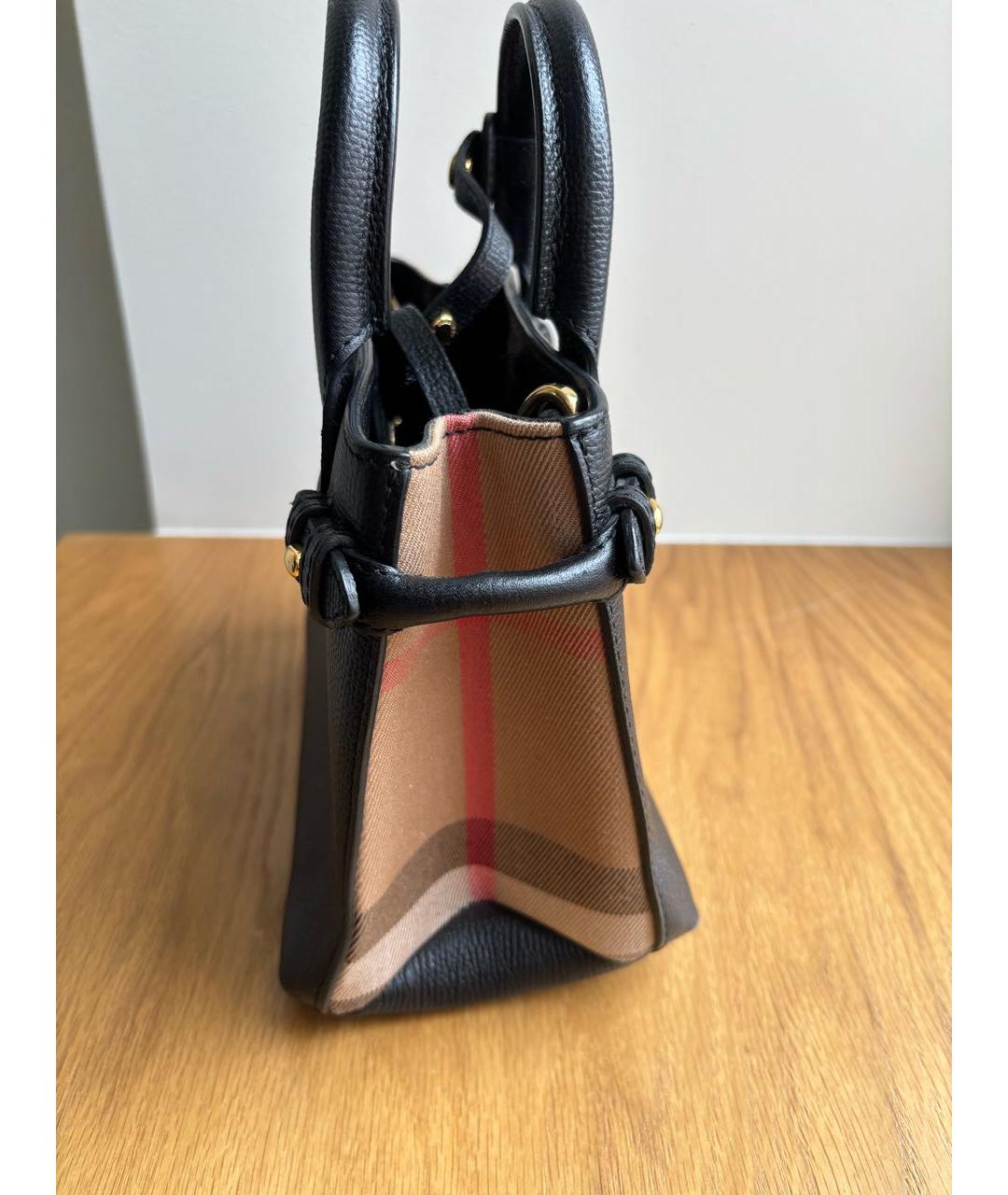 BURBERRY Черная кожаная сумка через плечо, фото 6