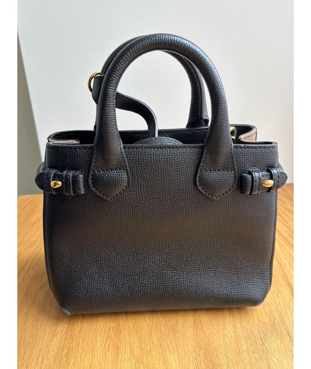 BURBERRY Черная кожаная сумка через плечо, фото 3