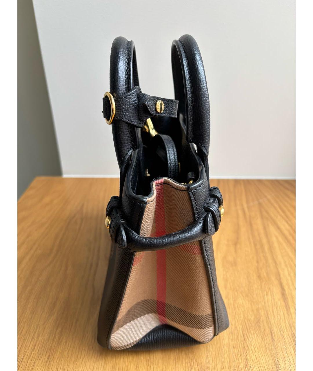 BURBERRY Черная кожаная сумка через плечо, фото 2
