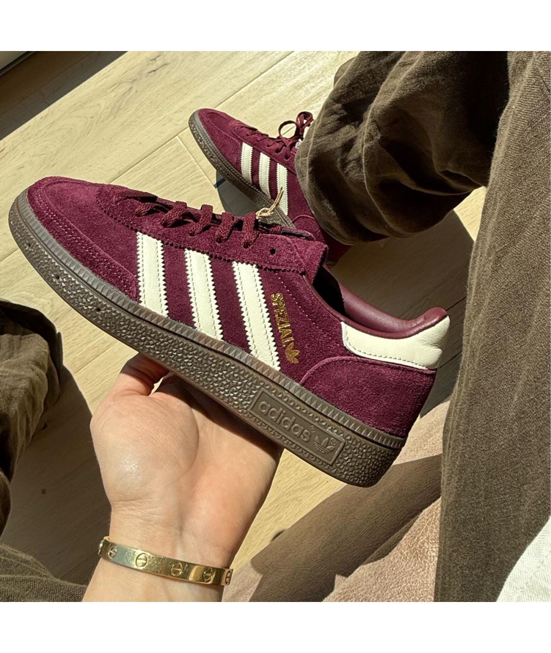 ADIDAS Бордовые замшевые кеды, фото 7