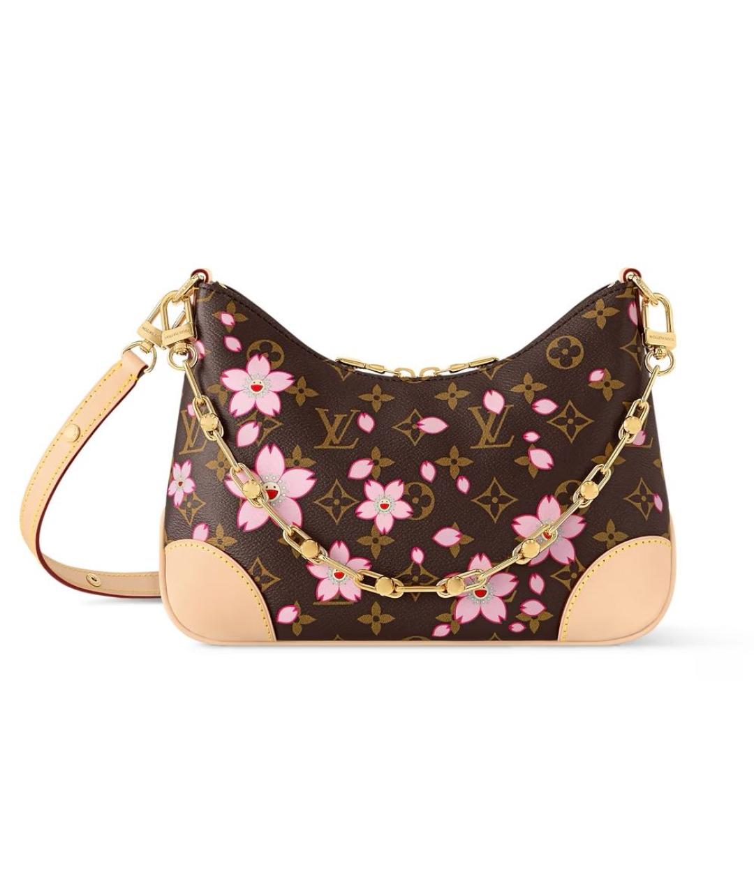 LOUIS VUITTON Коричневая кожаная сумка с короткими ручками, фото 9