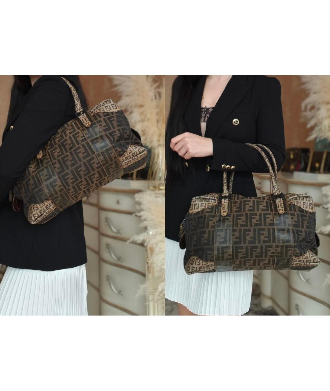 FENDI Коричневая сумка тоут, фото 4