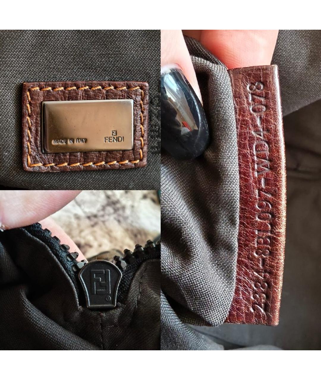 FENDI Коричневая сумка тоут, фото 5