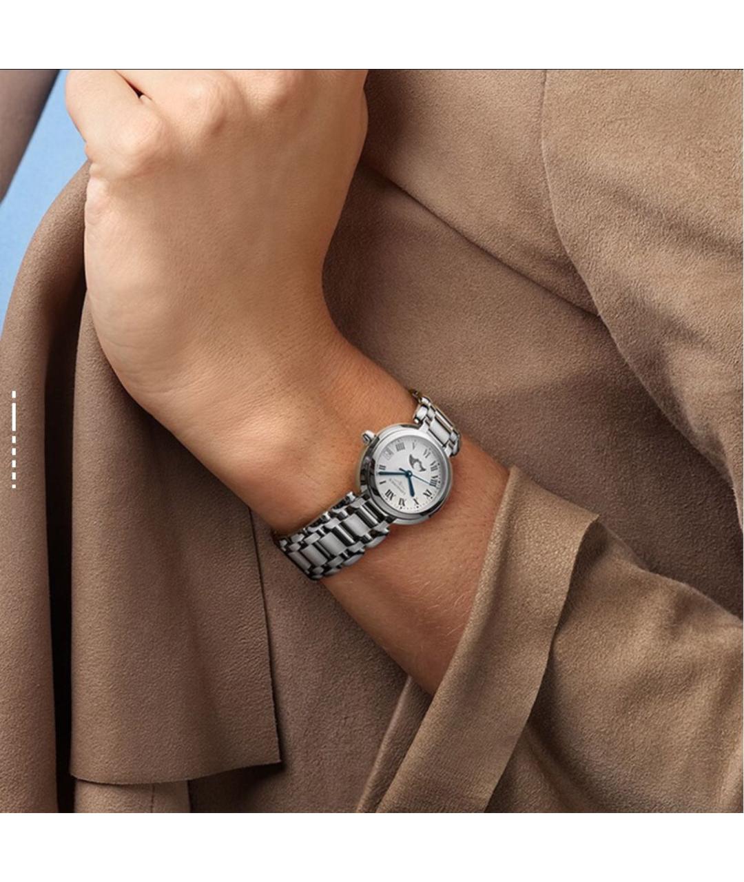LONGINES Серебряные стальные часы, фото 3