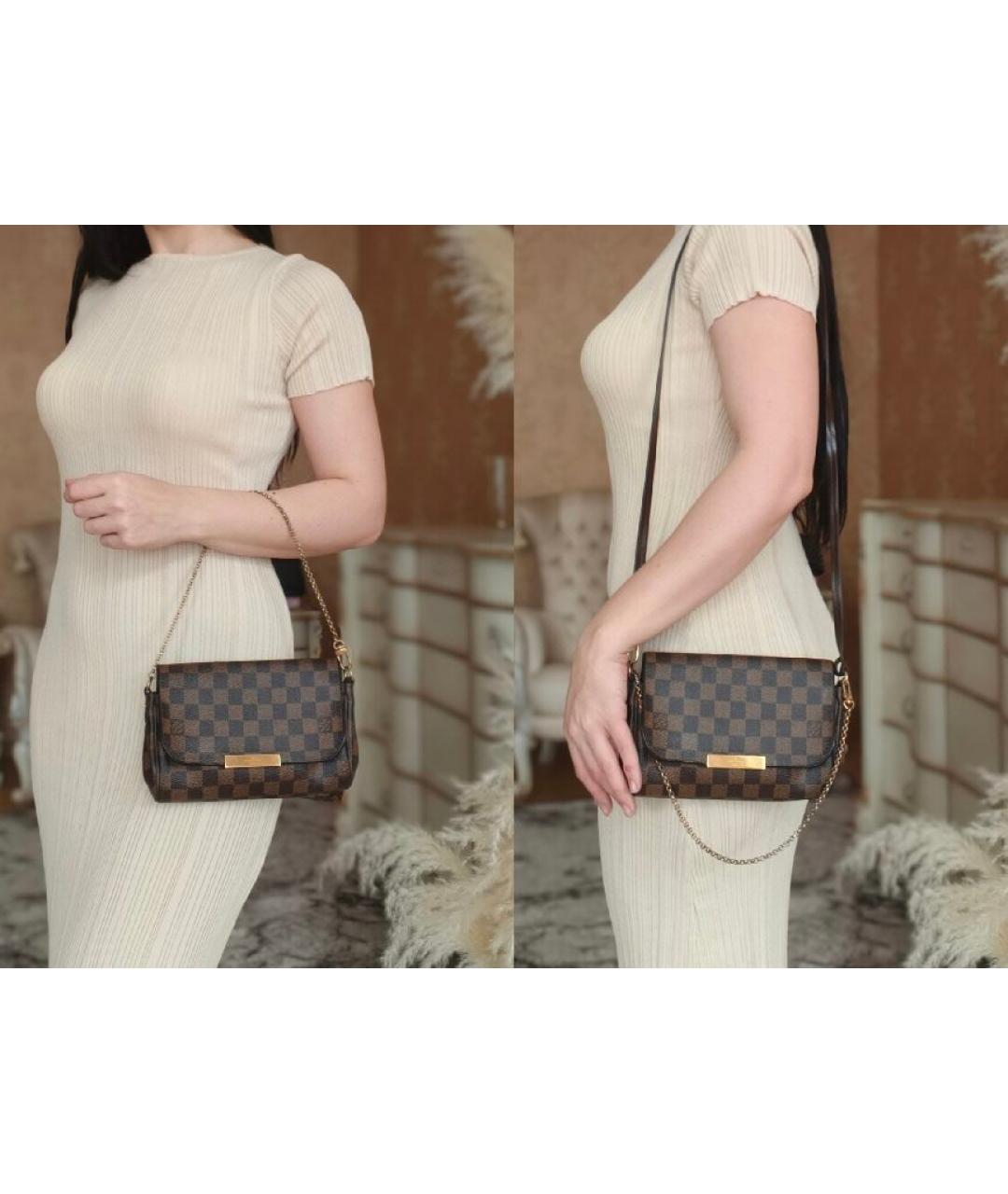 LOUIS VUITTON Коричневая сумка с короткими ручками, фото 4