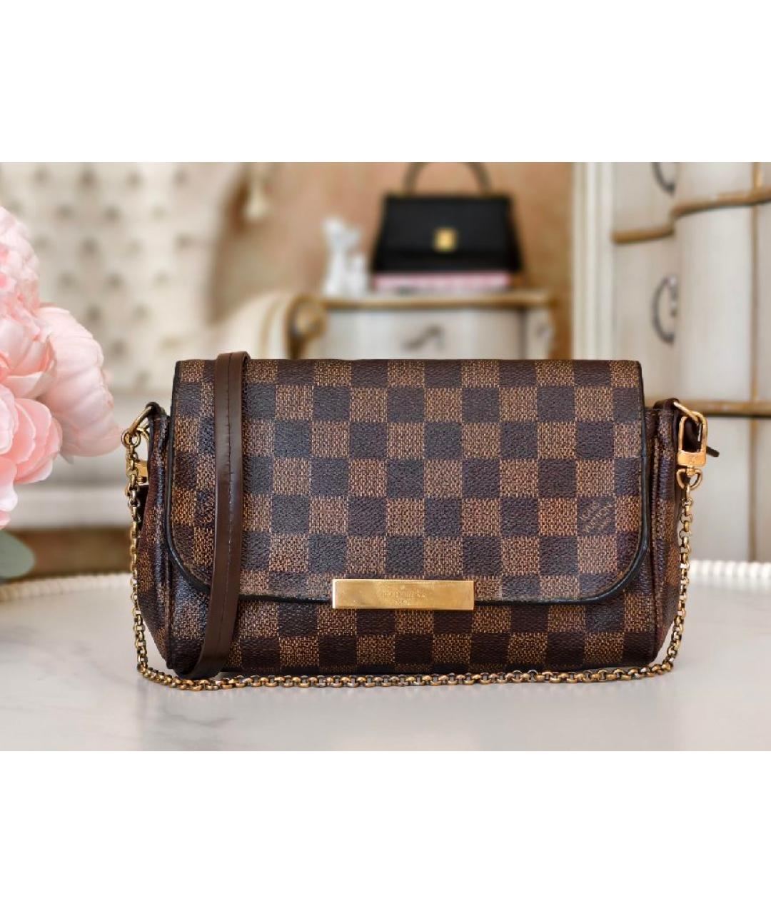 LOUIS VUITTON Коричневая сумка с короткими ручками, фото 9