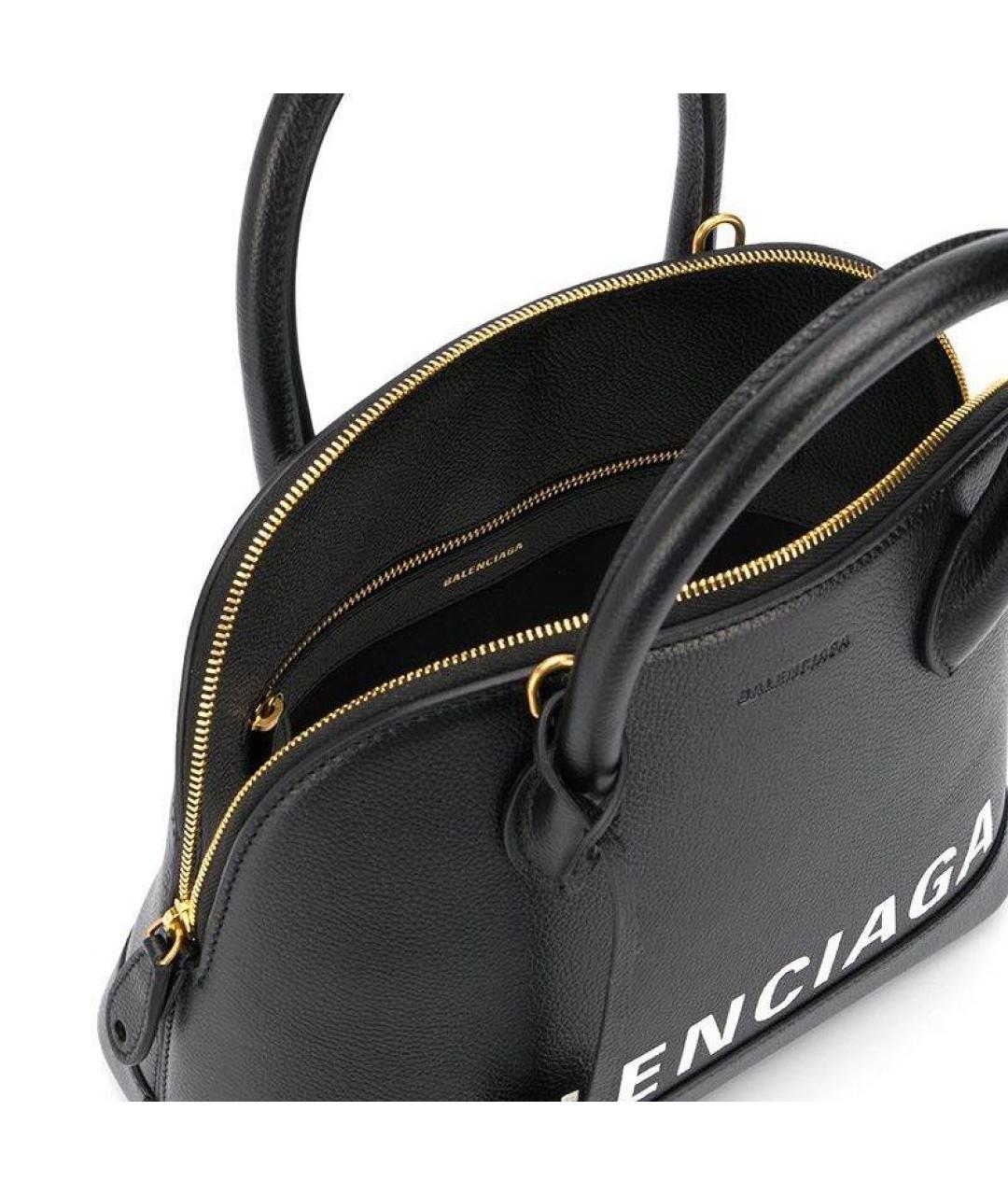 BALENCIAGA Черная кожаная сумка с короткими ручками, фото 2