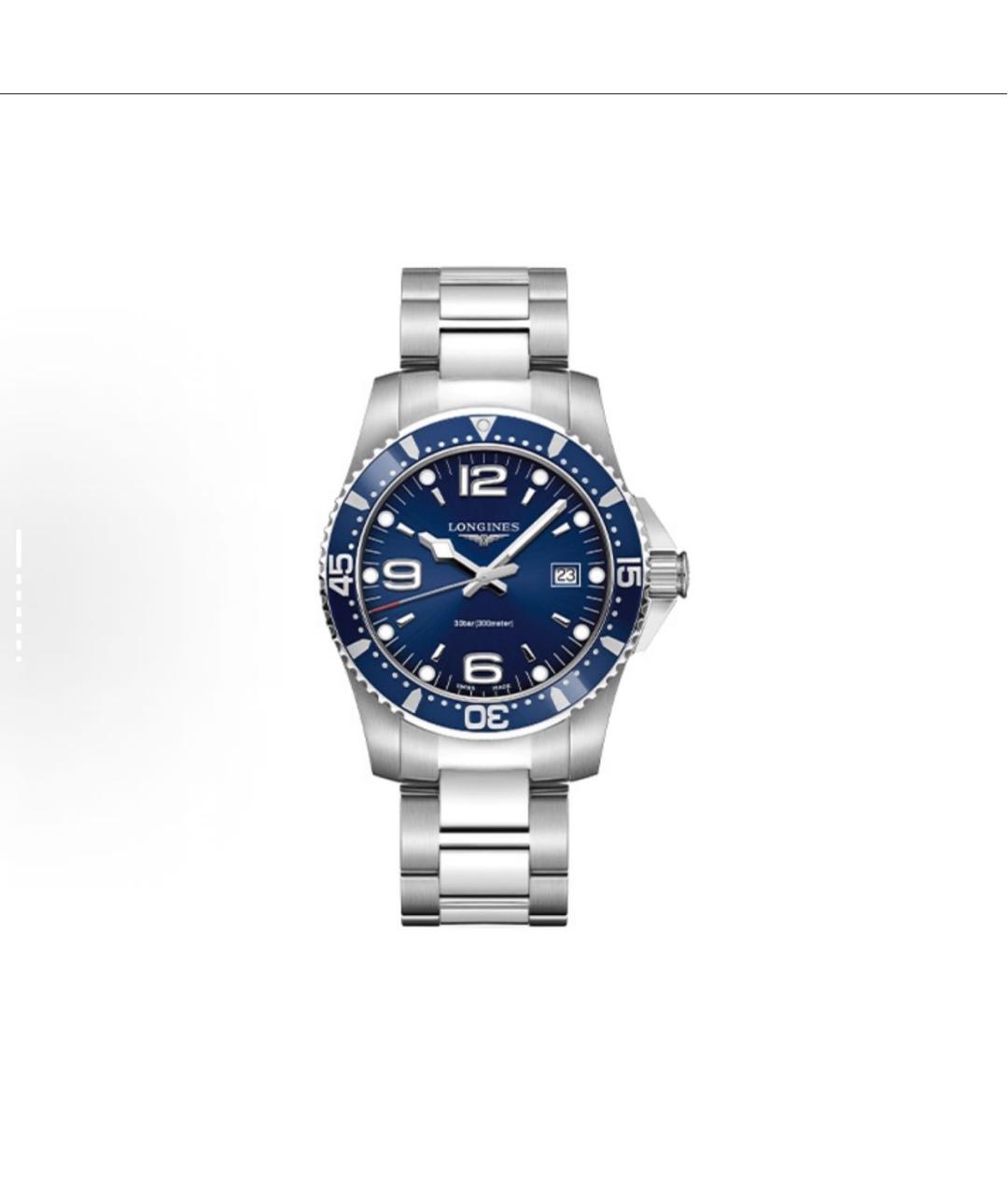 LONGINES Синие стальные часы, фото 6