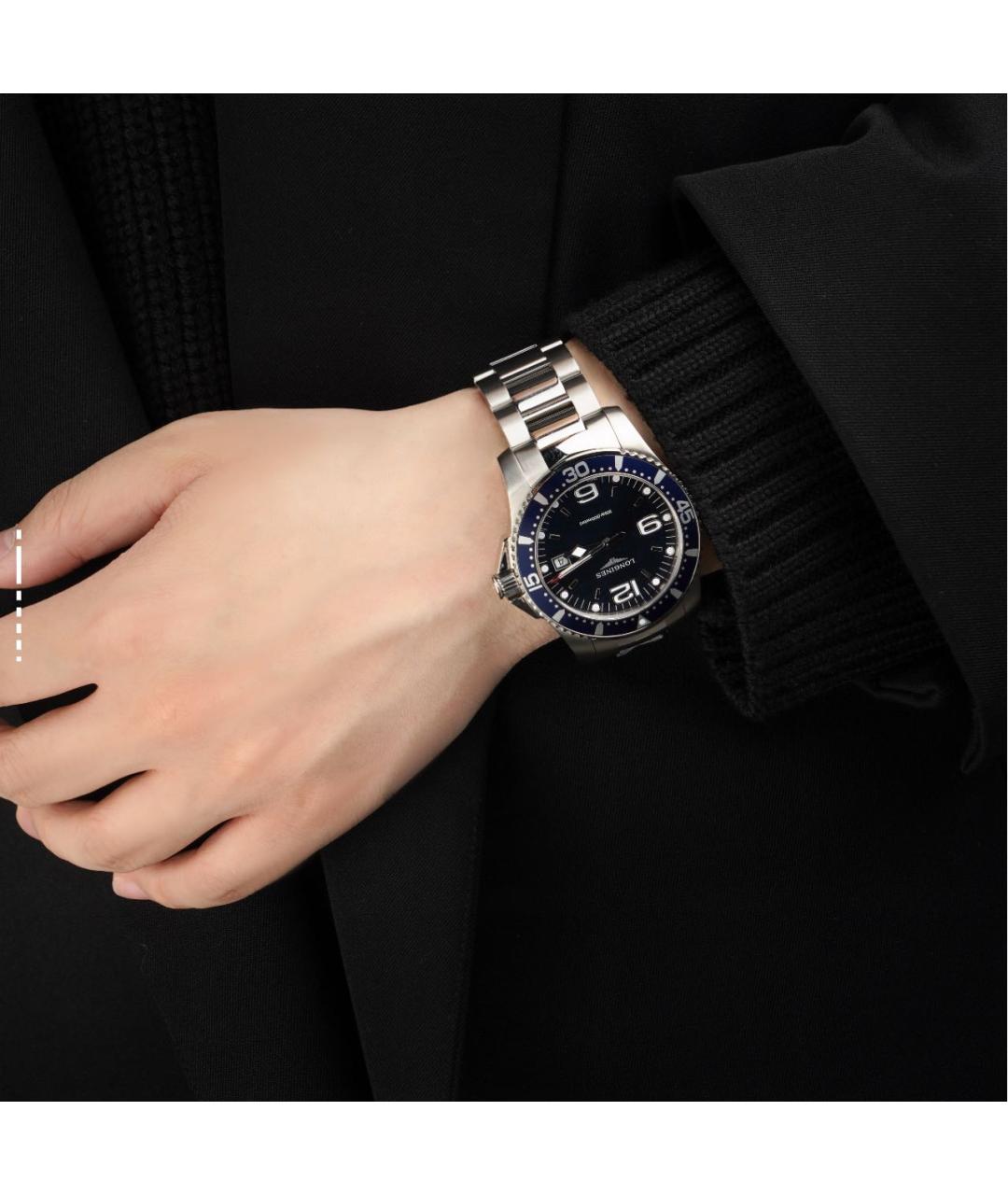 LONGINES Синие стальные часы, фото 4
