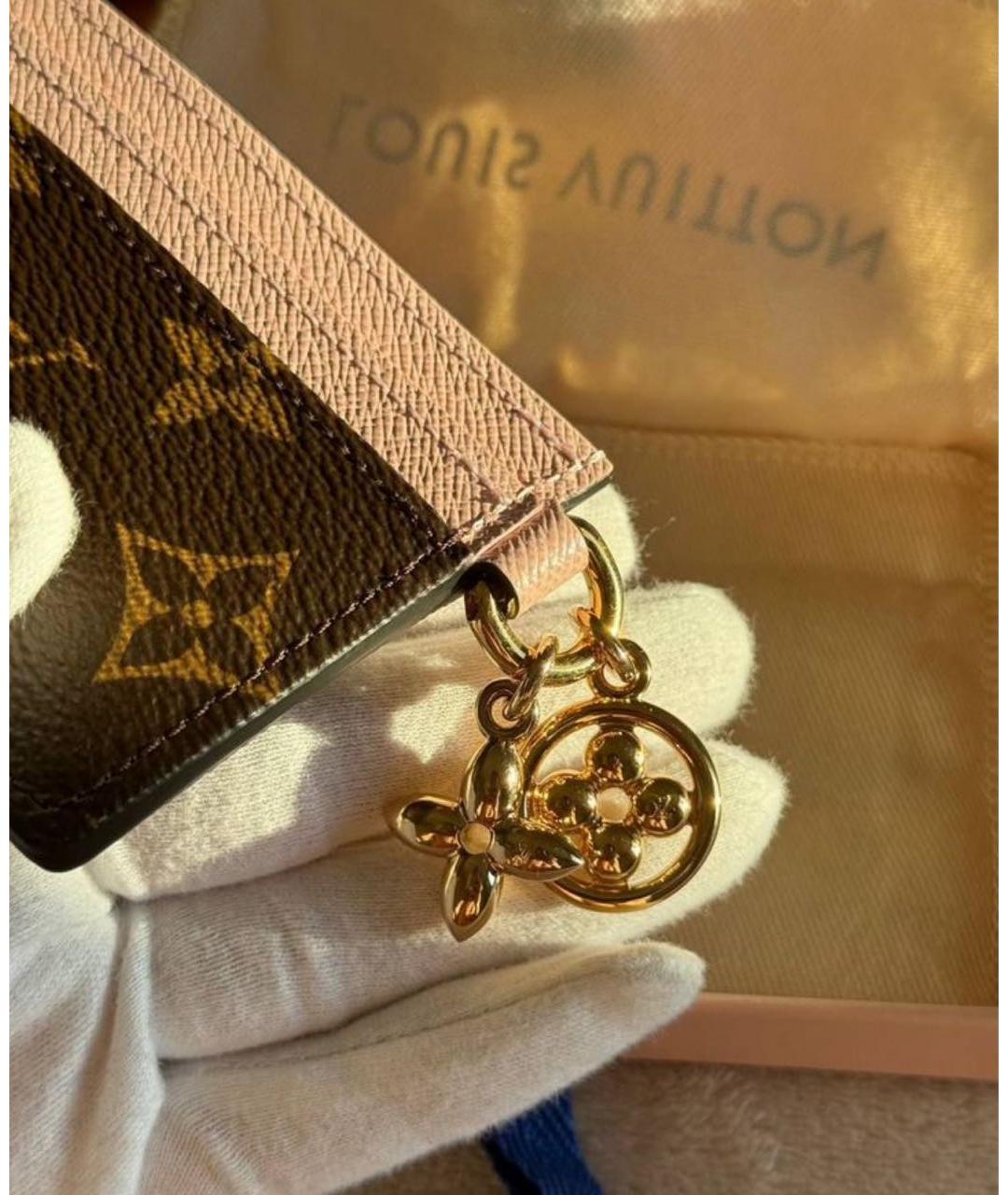LOUIS VUITTON Коричневый кожаный кардхолдер, фото 4