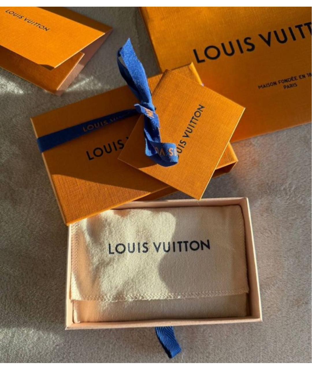 LOUIS VUITTON Коричневый кожаный кардхолдер, фото 5