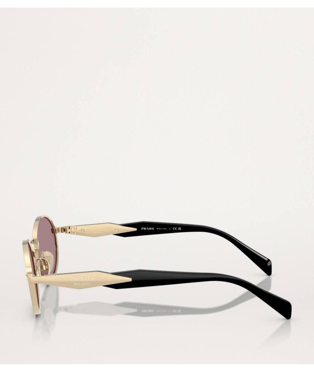 PRADA Розовые металлические солнцезащитные очки, фото 2