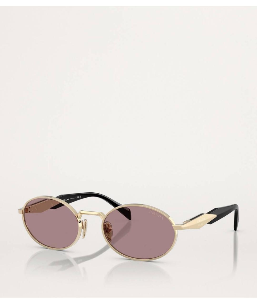 PRADA Розовые металлические солнцезащитные очки, фото 9