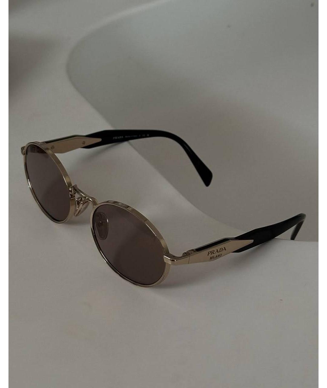 PRADA Розовые металлические солнцезащитные очки, фото 6