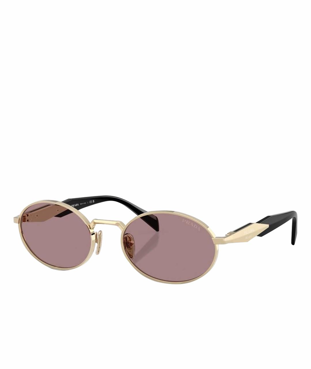 PRADA Розовые металлические солнцезащитные очки, фото 1