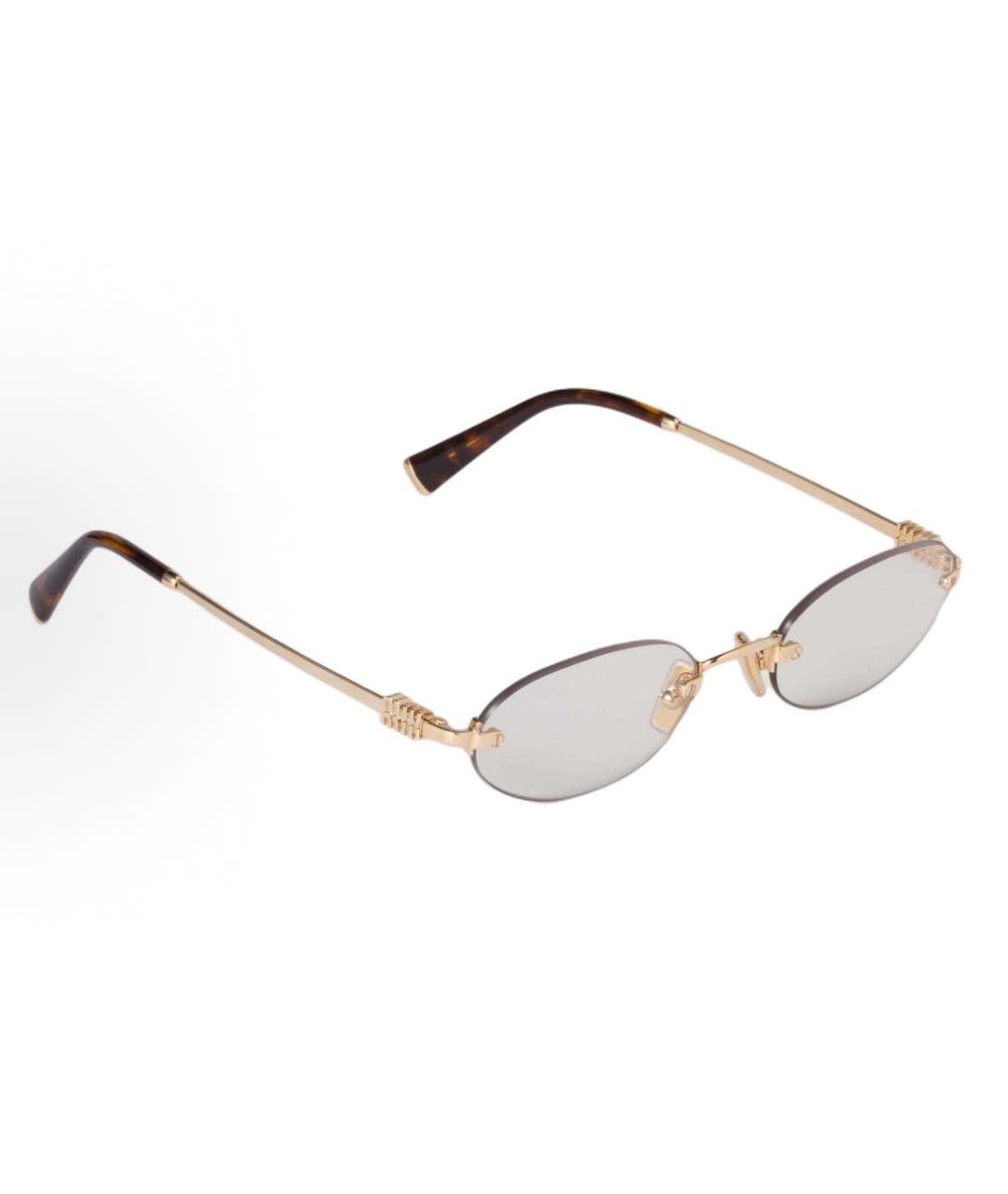 MIU MIU Серые металлические солнцезащитные очки, фото 3