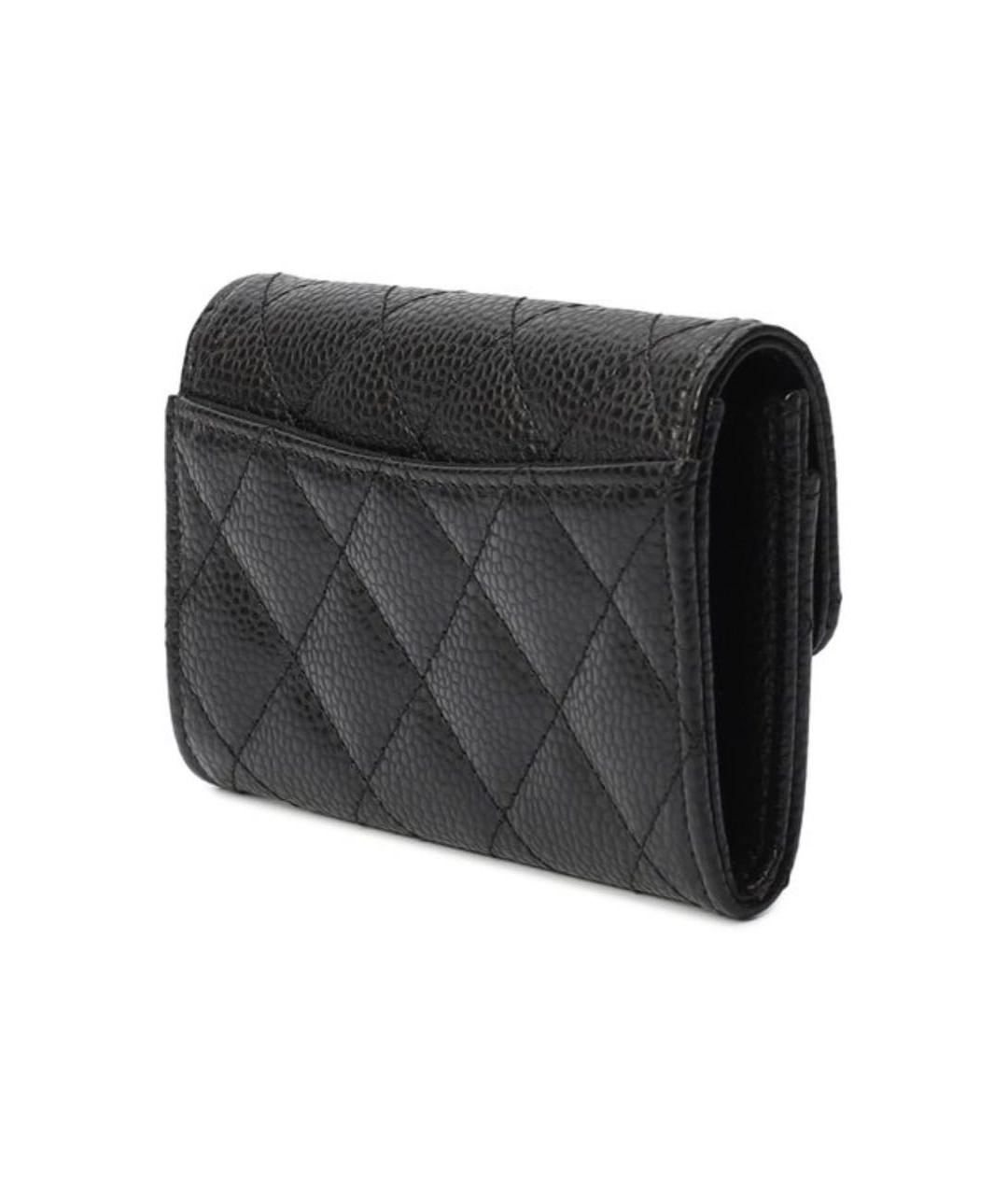 CHANEL Черный кожаный кошелек, фото 2