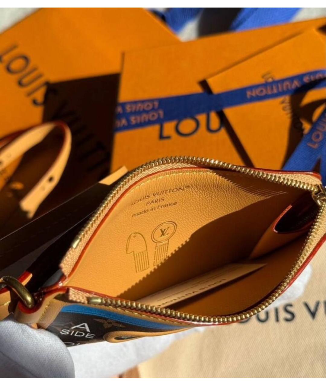 LOUIS VUITTON Коричневый кожаный кардхолдер, фото 4