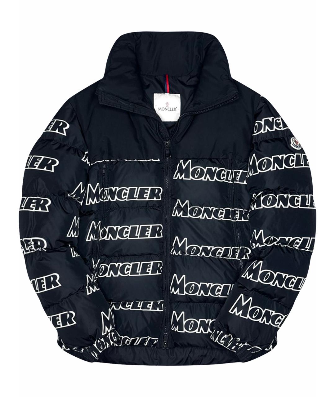 MONCLER Черный пуховик, фото 1