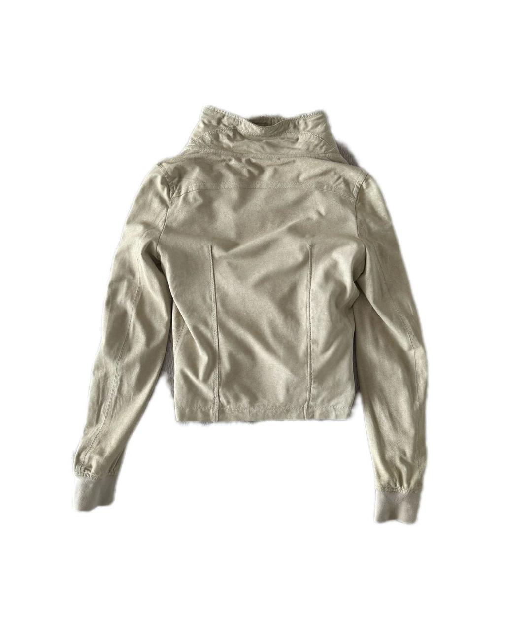 RICK OWENS Бежевая замшевая куртка, фото 2