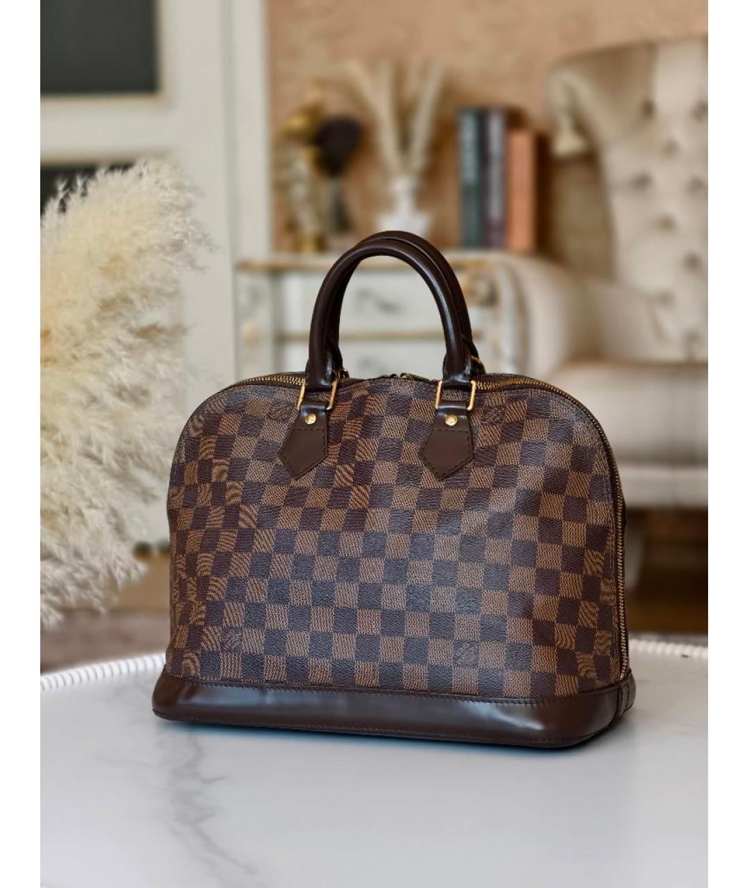 LOUIS VUITTON Коричневая сумка с короткими ручками, фото 2